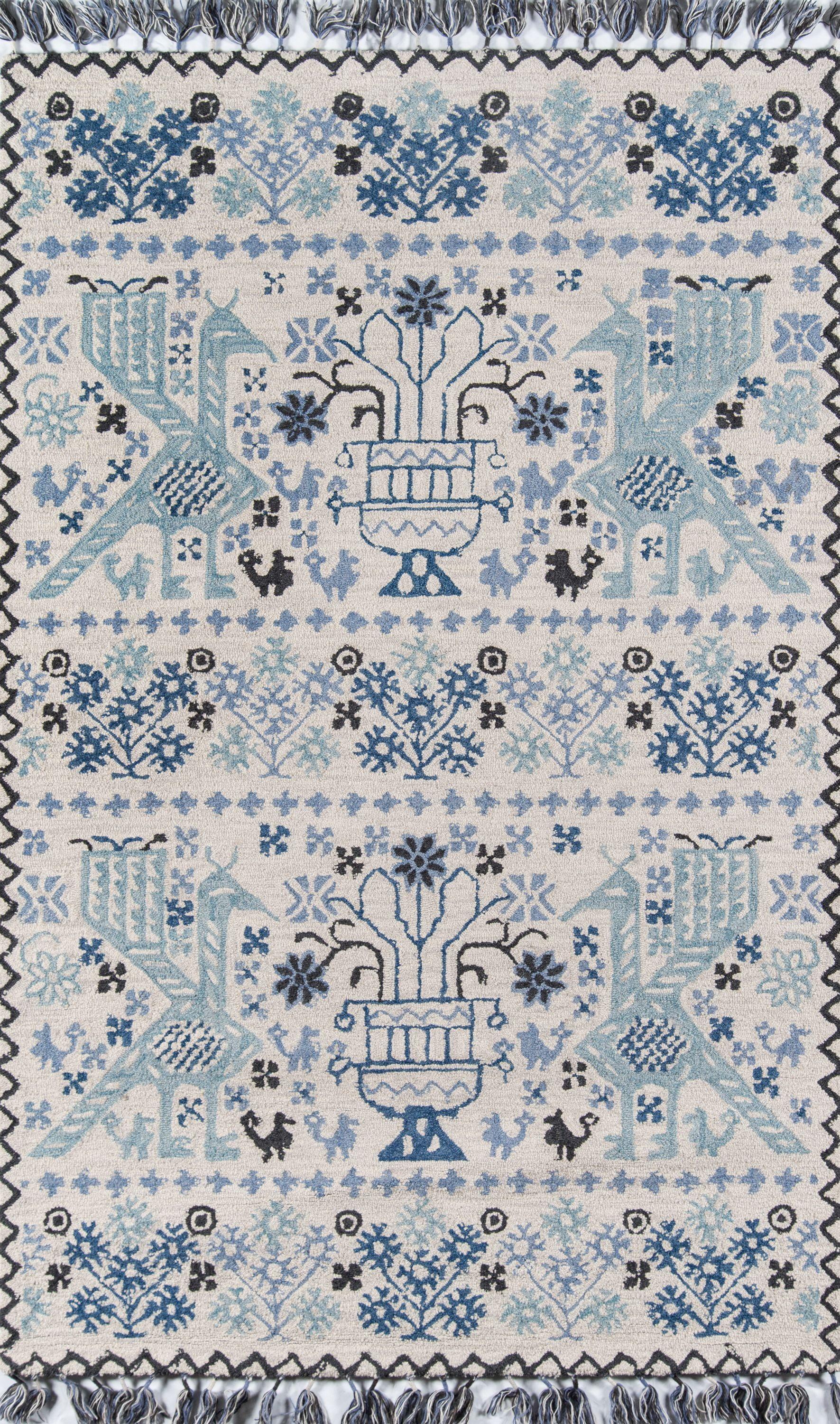 Momeni Tahoe Hand Tufted WoolBlue Area Rug 3'6" X 5'6"