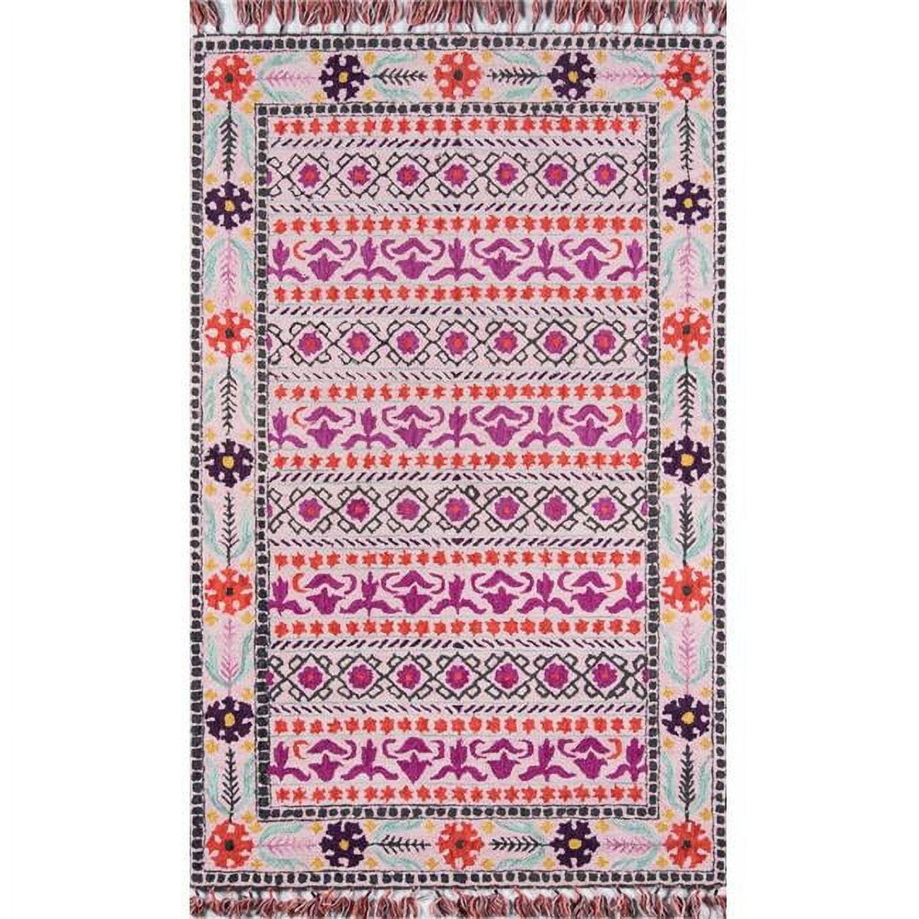 Momeni Tahoe Hand Tufted WoolPink Area Rug 3'6" X 5'6"