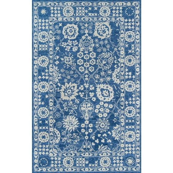 Momeni Cosette Wool Hand Tufted Blue Area Rug 9'6" X 13'6"