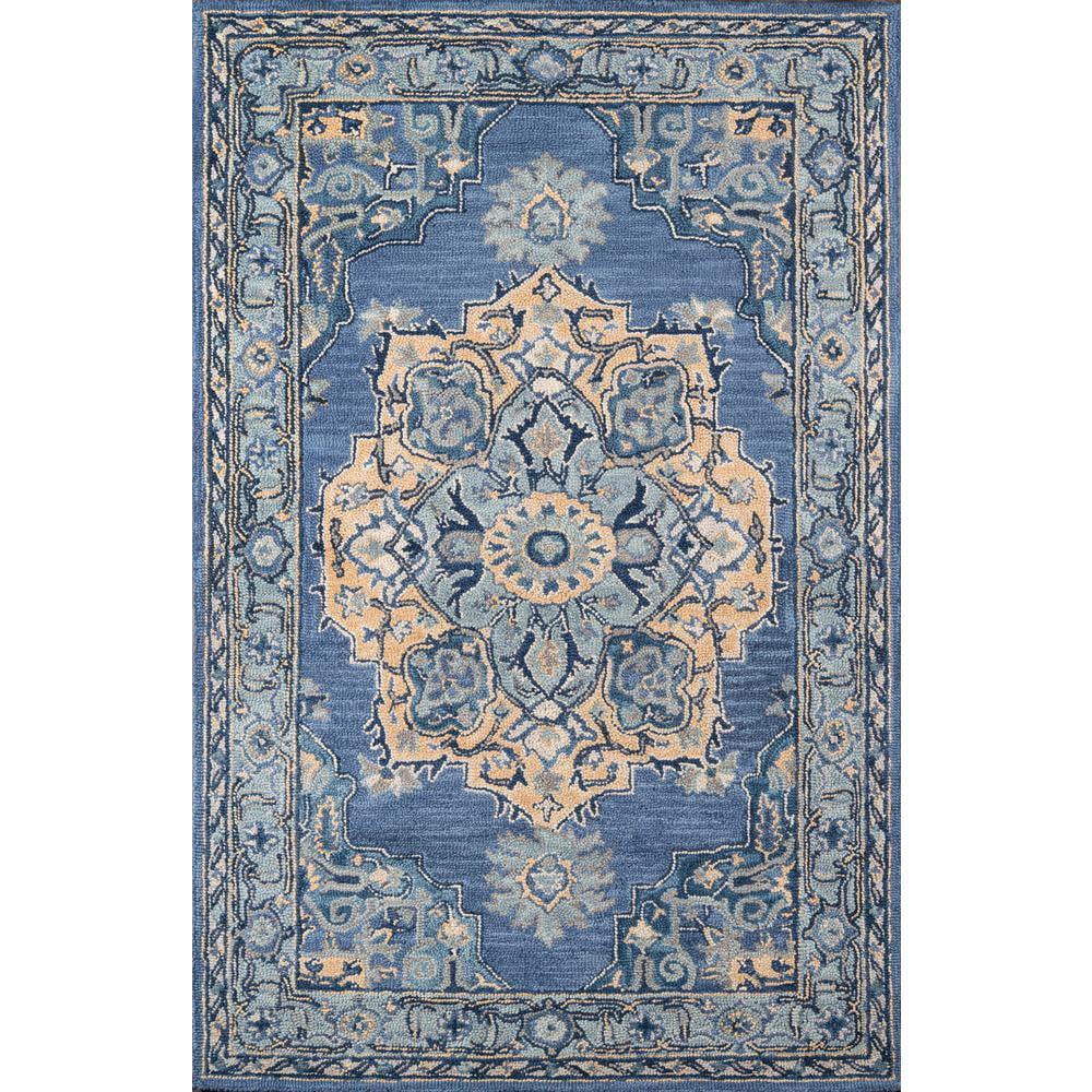 2'x3' Medallion Tufted Accent Rug Denim - Momeni