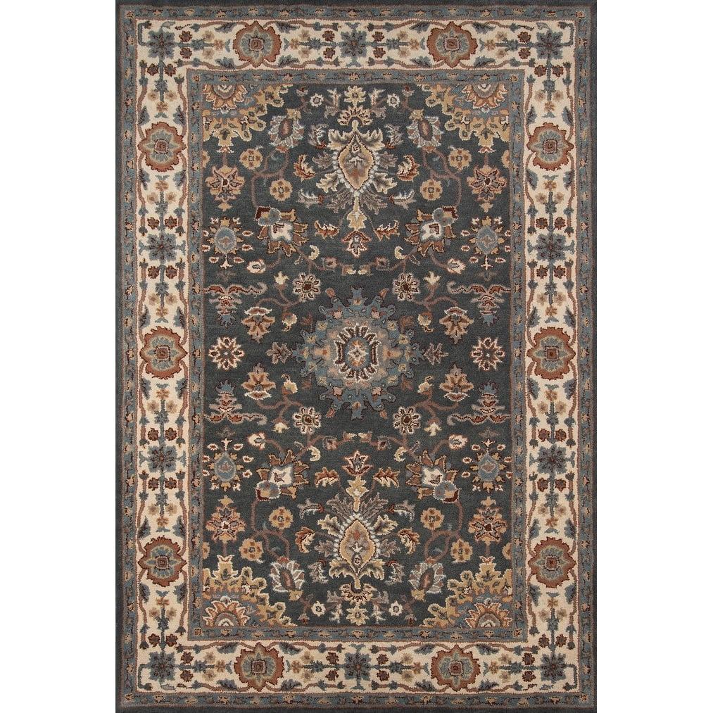 Momeni  Tudor Hand Tufted Wool Traditional Area Rug 3'6" x 5'6" Contains Latex 4' x 6' Indoor, Handmade Rectangle