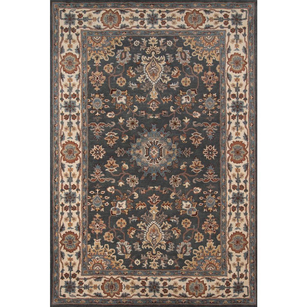 Momeni Traditional Rectangle Area Rug, Grey, 7'6" X 9'6"