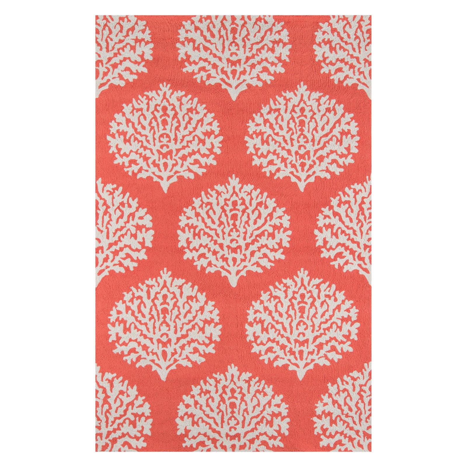 Handmade Coral Synthetic 8' x 10' Rectangular Area Rug