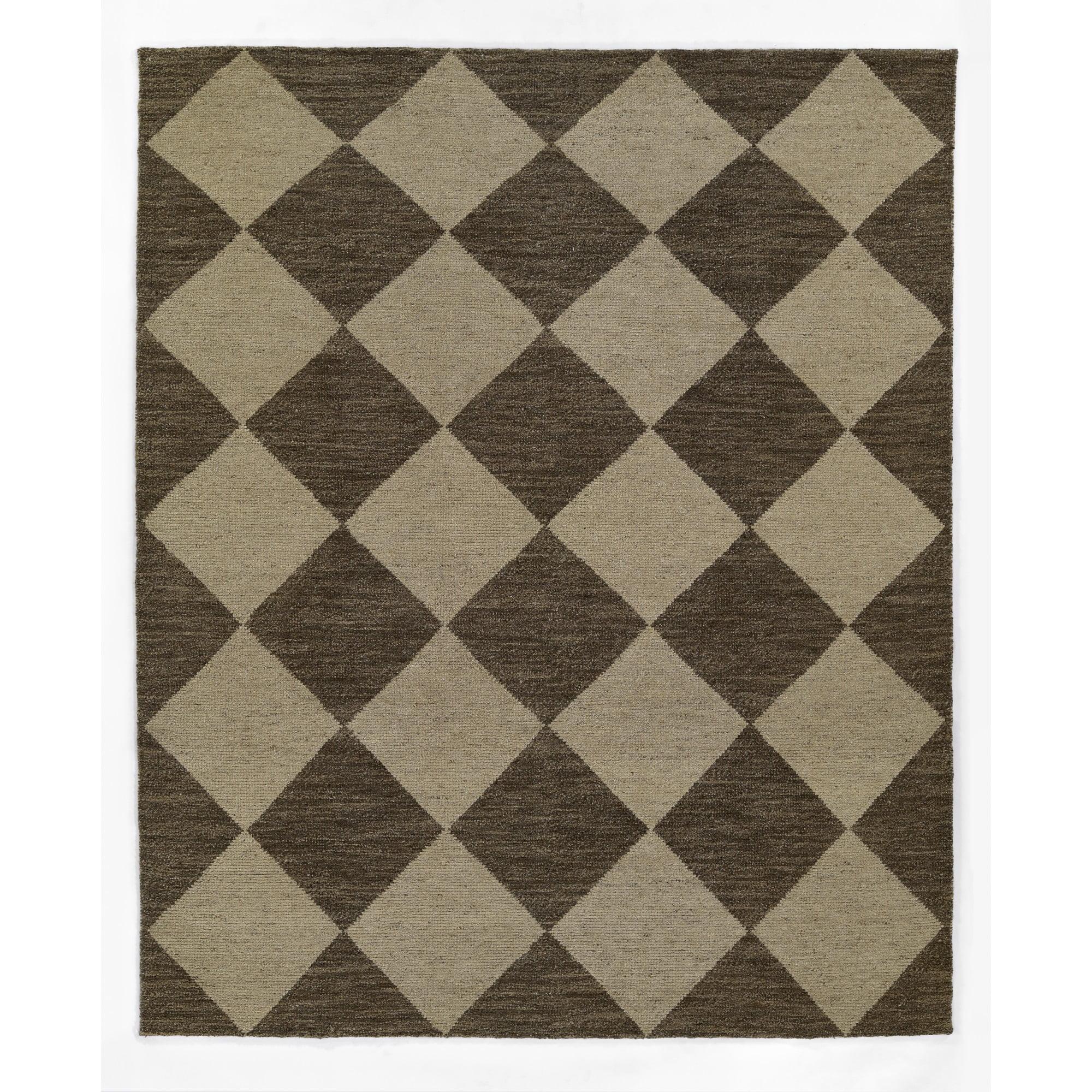 Palau Hand-Knotted Wool Rug - Brown / 9' x 12'