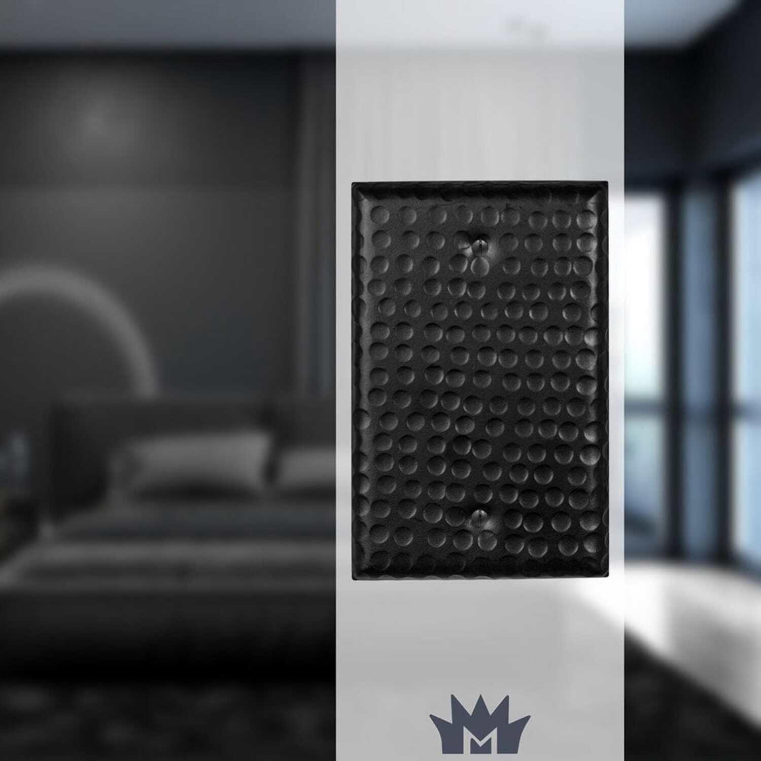 Monarch Abode Hand Hammered 1 - Gang Blank Standard Wall Plate