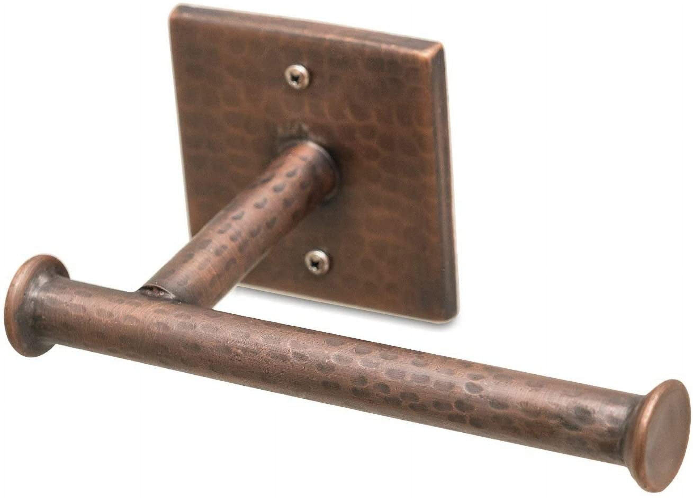 Hand Hammered Antique Copper Wall Mount Toilet Paper Holder