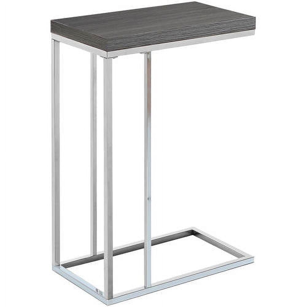 Contemporary Black and Chrome Rectangular Accent Table