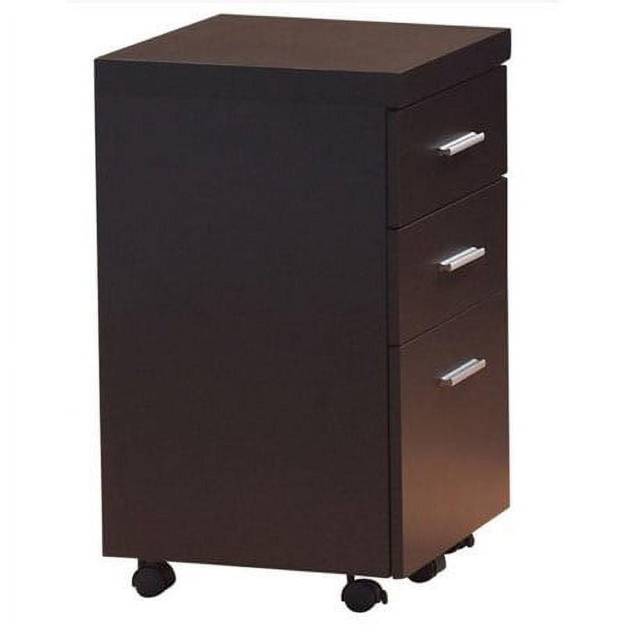 Black 3-Drawer Lockable Mobile Storage Cabinet