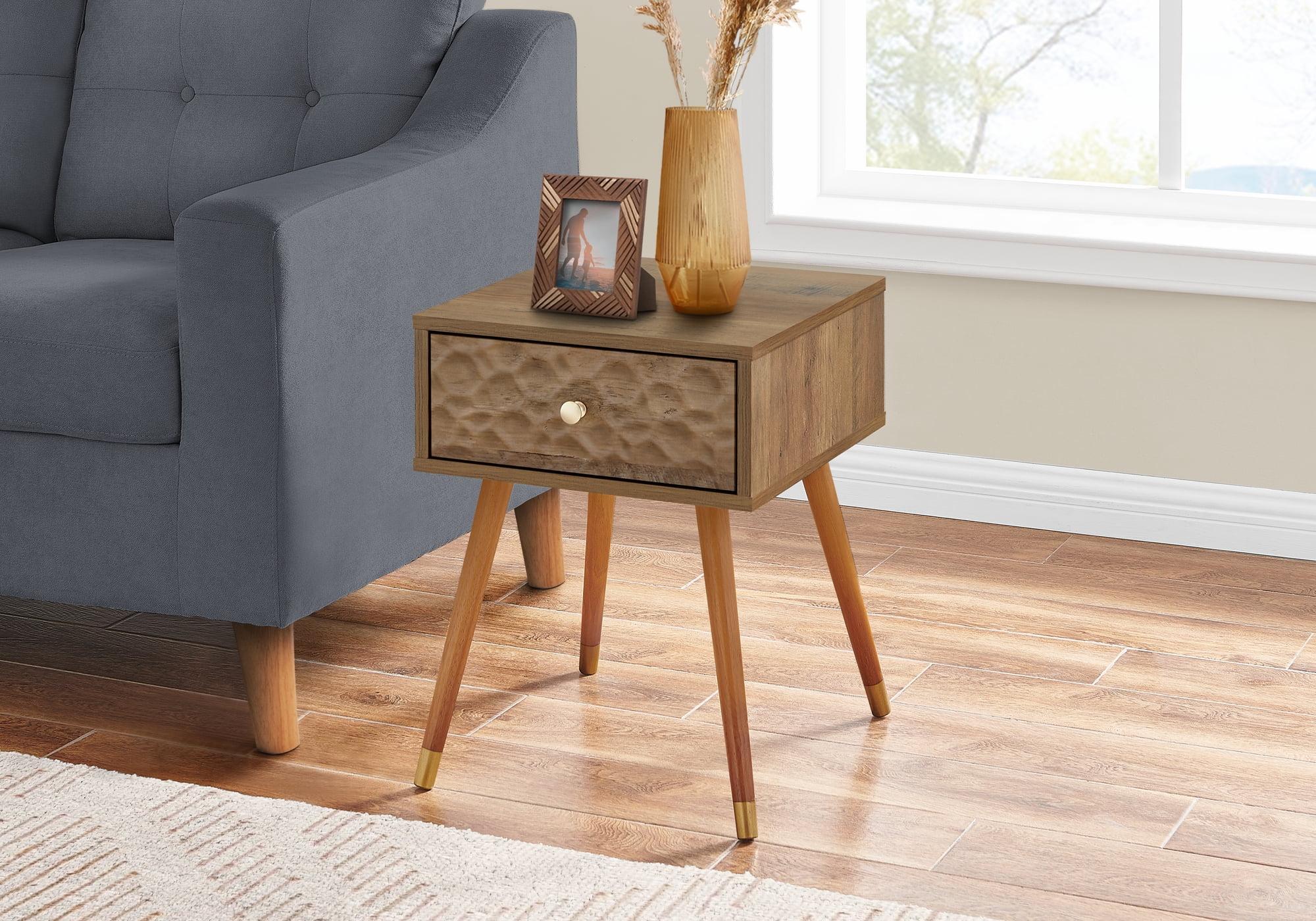 Monarch Specialties Accent Table, Side, End, Nightstand, Lamp, Living Room, Bedroom, Walnut Laminate