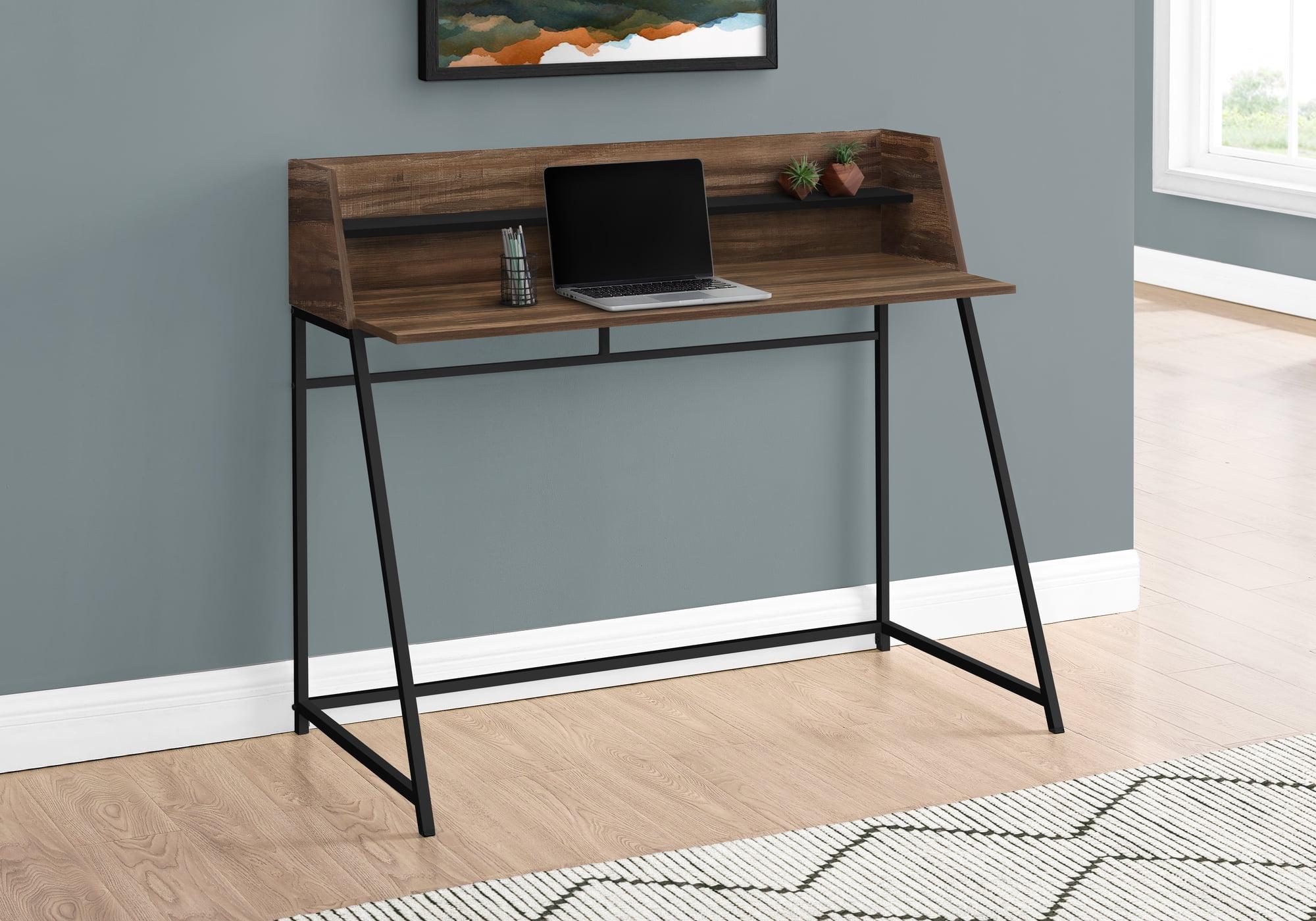 Monarch Specialties Computer Desk, Home Office, Laptop, Storage Shelves, 48"L, Work, Brown Laminate