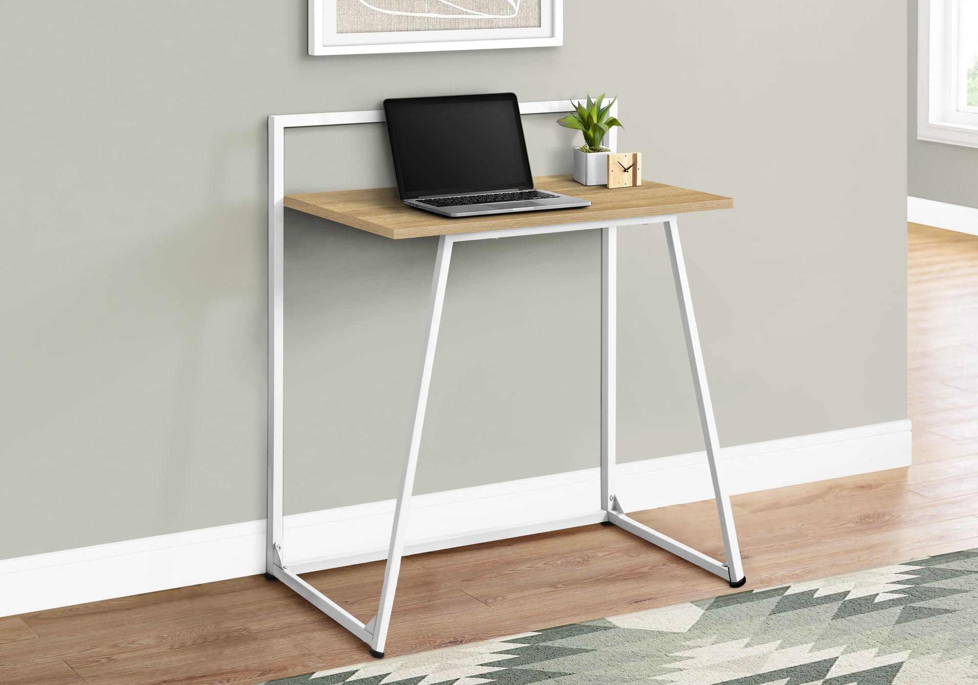 Compact Juvenile 30" White and Beige Modern Home Office Desk