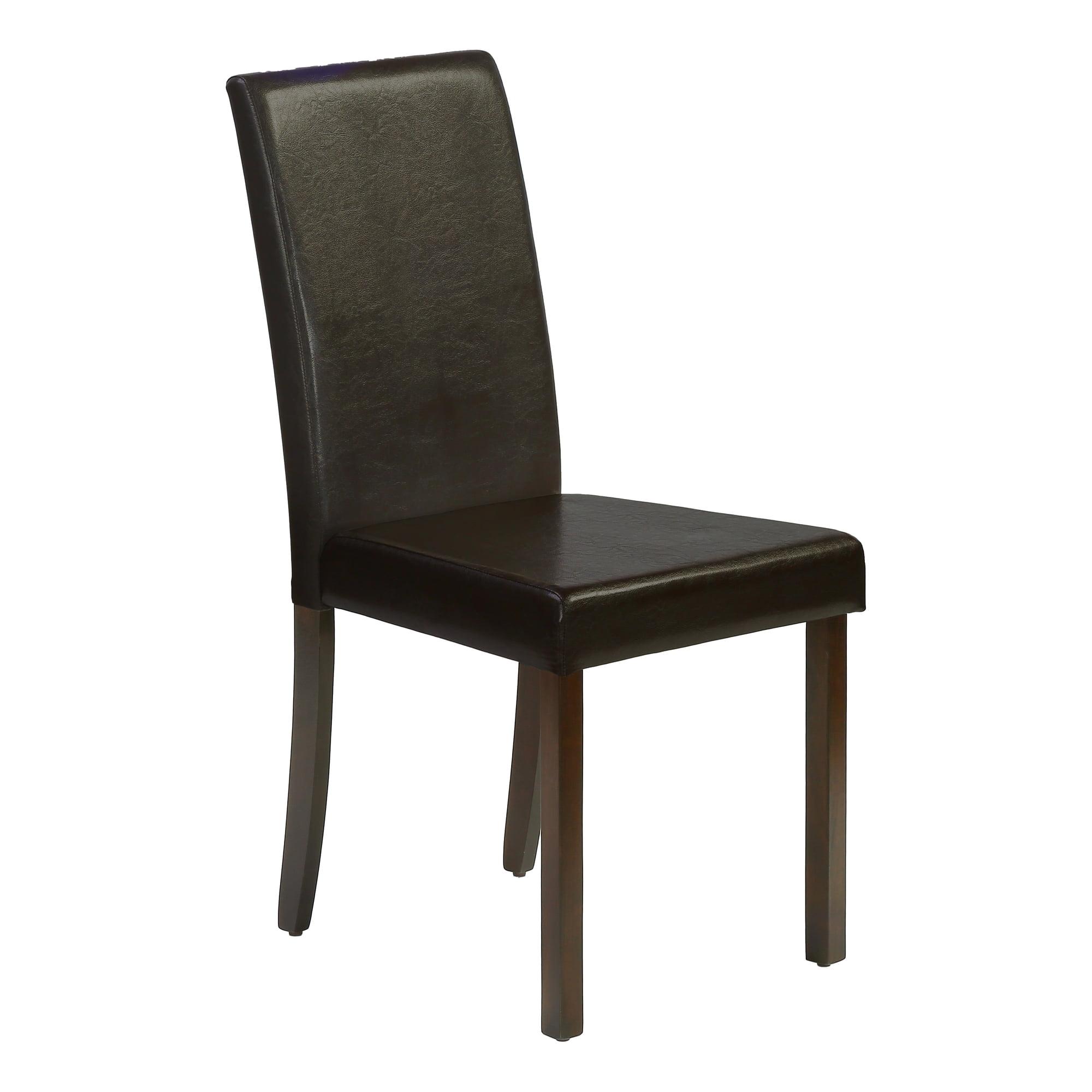 Monarch Specialties Dining Chair, Set Of 2, Side, Kitchen, Dining Room, Brown PU, 35.75" H, Indoor