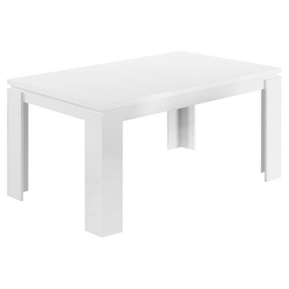 Monarch Specialties Dining Table 60" Rectangular Kitchen Dining Room White Laminate Contemporary Modern
