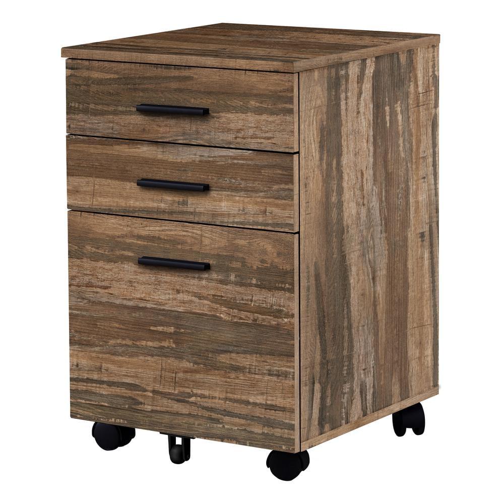 Monarch Specialties File Cabinet Rolling Mobile Storage Drawers Printer Stand Office Work Laminate Brown Contemporary Modern