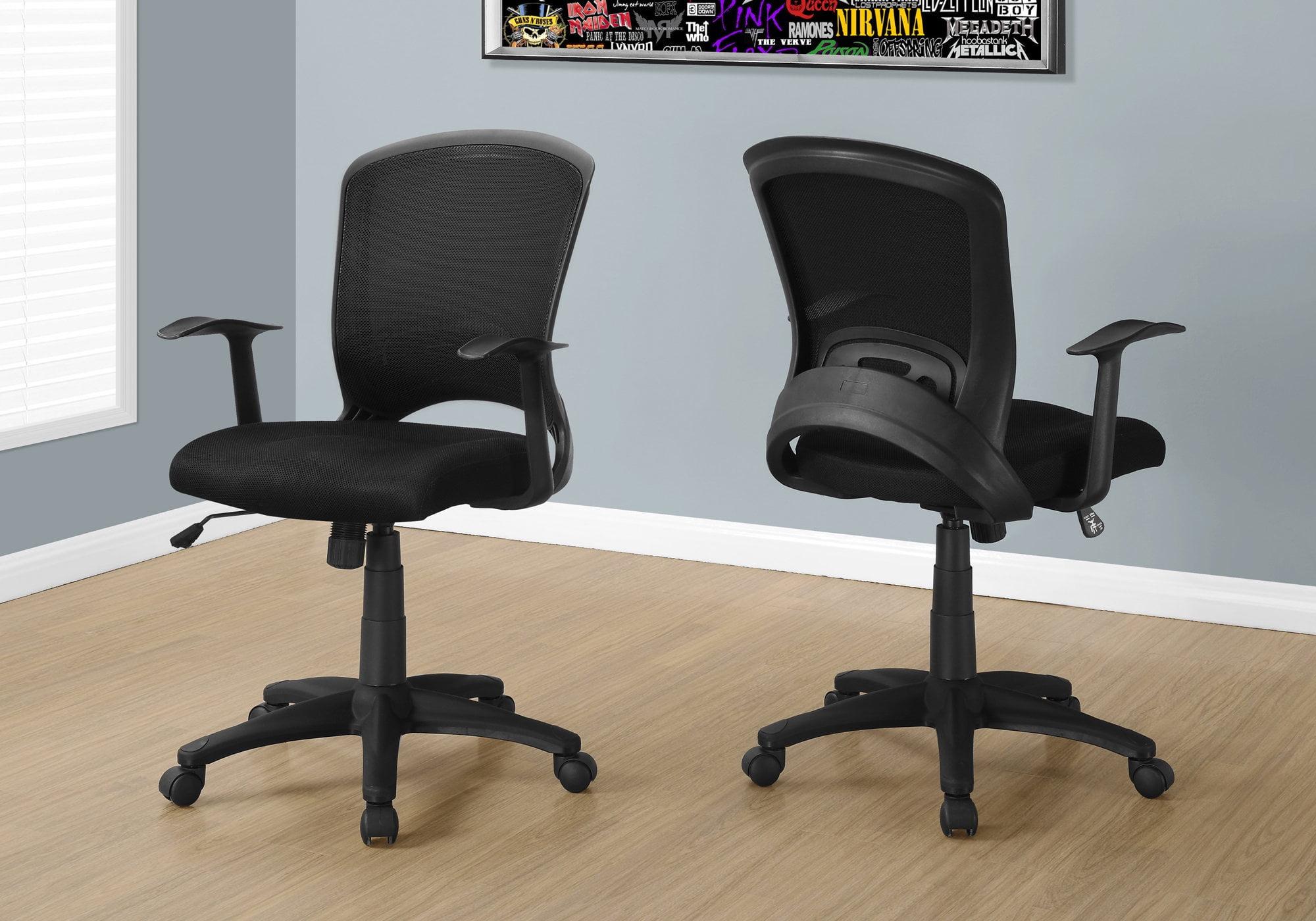 Monarch Specialties Office Chair, Swivel, Ergonomic, Armrests, Computer Desk, Work, Black Mesh