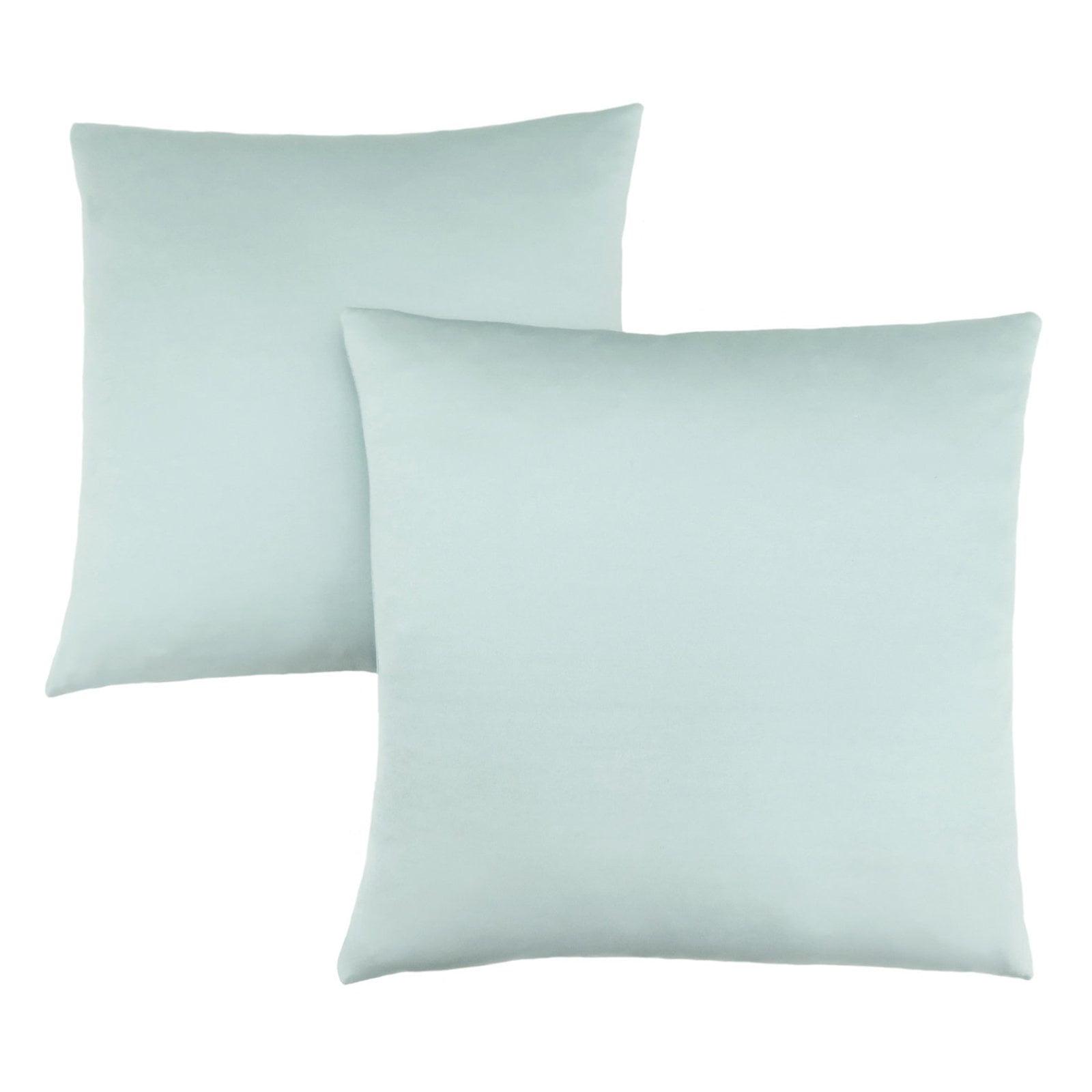 Mint Green Satin 18" Square Accent Pillow Set