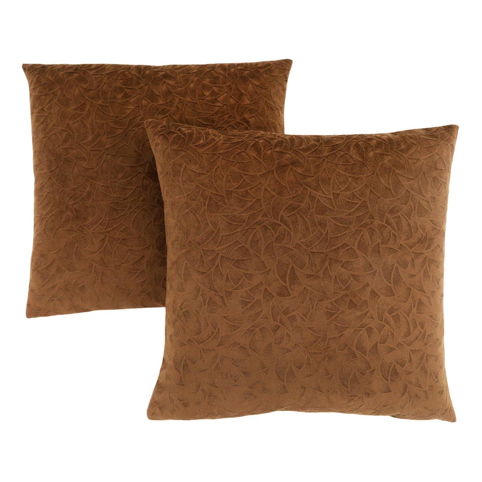 Monarch Specialties Inc. Pillows, Set Of 2, 18 X 18 Square, Insert Included, Accent, Sofa, Couch, Bedroom, Polyester (Set of 2)