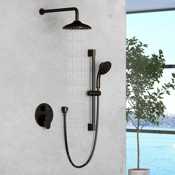 mondawe Calliope Wall Mounted 2-Function Retro Pressure-Balanced Shower System with 3 Setting Handheld MD-A3815-ORB