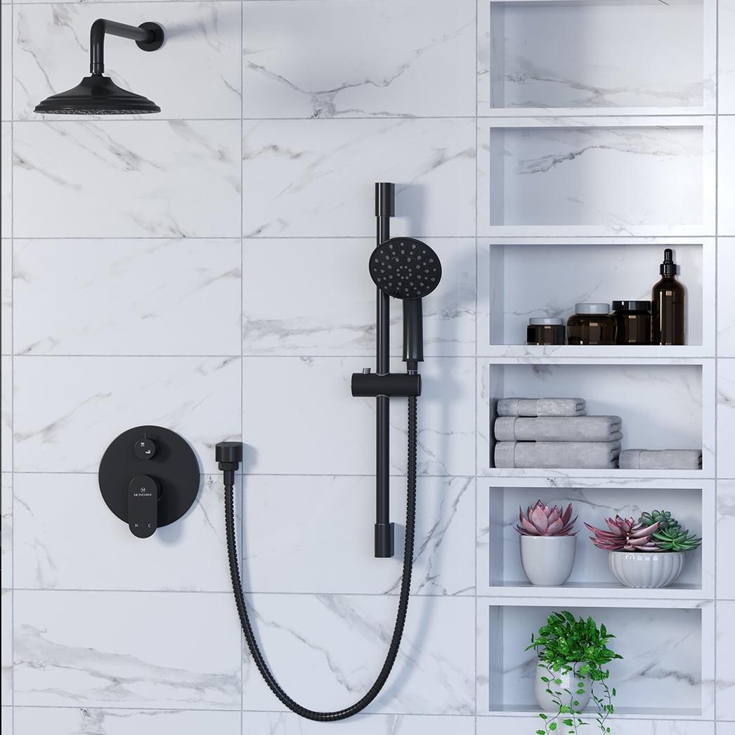 Calliope Wall Mounted 2-Function Retro Pressure-Balanced Shower System with 3 Setting Handheld