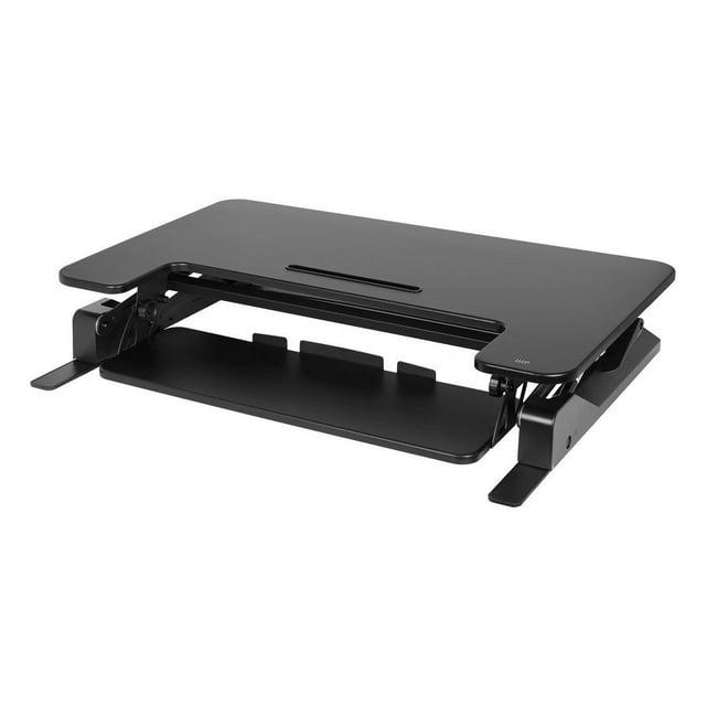 Monoprice Height Adjustable Gas-Spring Dual Handle Sit-Stand 36-Inch Workstation Desk Converter with Keyboard Tray