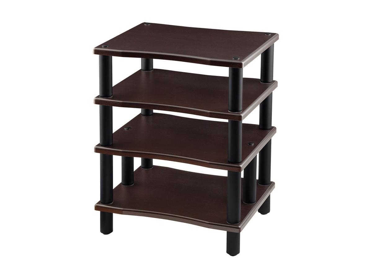 Monolith 4 Tier Audio Stand XL - Espresso, Open Air Design, Each Shelf Supports Up to 75 lbs., Perfect Way to Organize AV Components