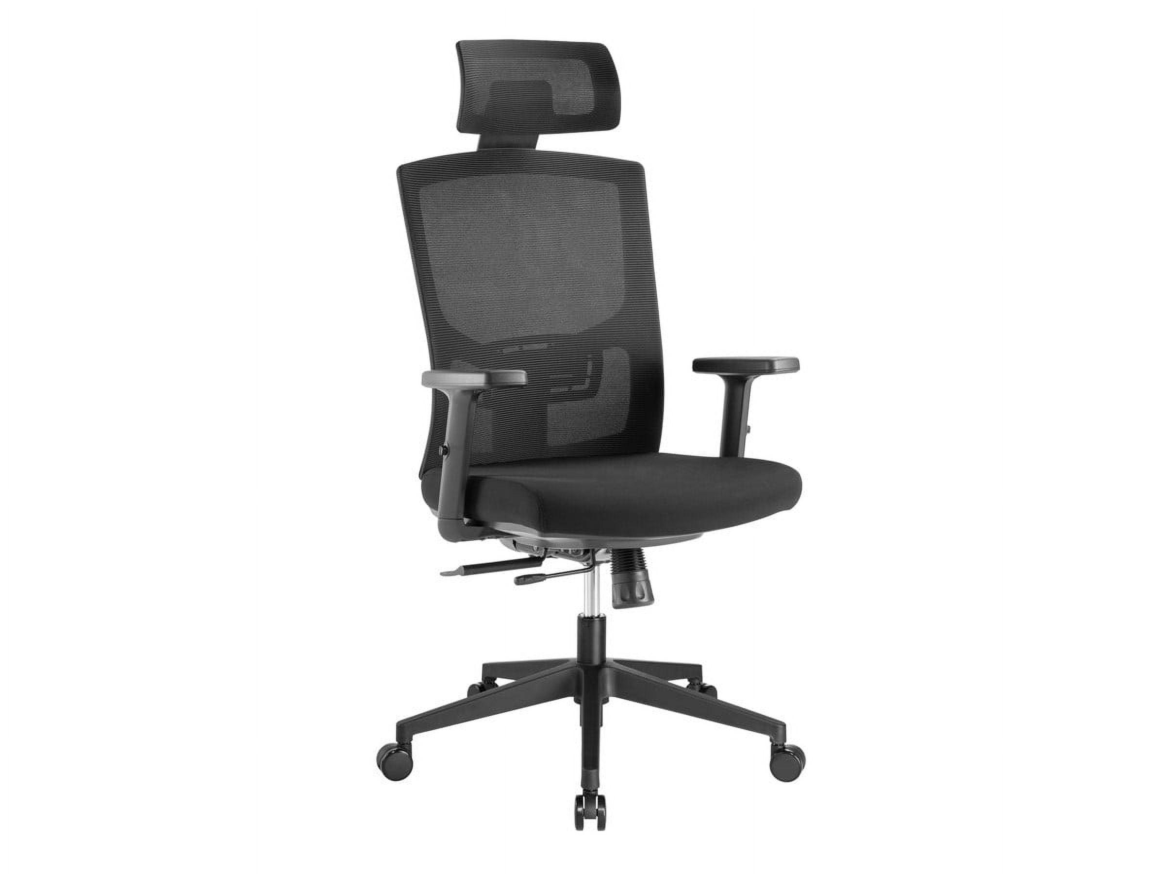 Monoprice WFH Ergonomic Office Chair withFoam Seat, Adjustable Headrest, Lumbar Support, Armrests, Backrest - Workstream Collection