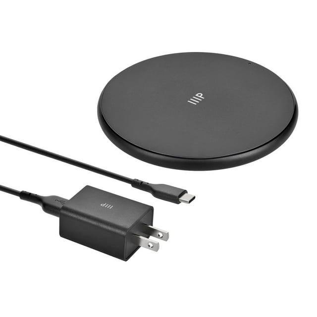Monoprice Wireless Charger, Qi-Certified 15W Fast Charging Pad with QC3.0 AC Adapter For iPhone 12/12 Pro/11/11 Pro/XR/XS/X/8/8+/Airpods, Galaxy