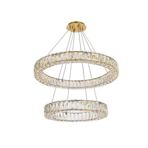 Elegant Lighting Monroe 2 - Light Chandelier in  Gold