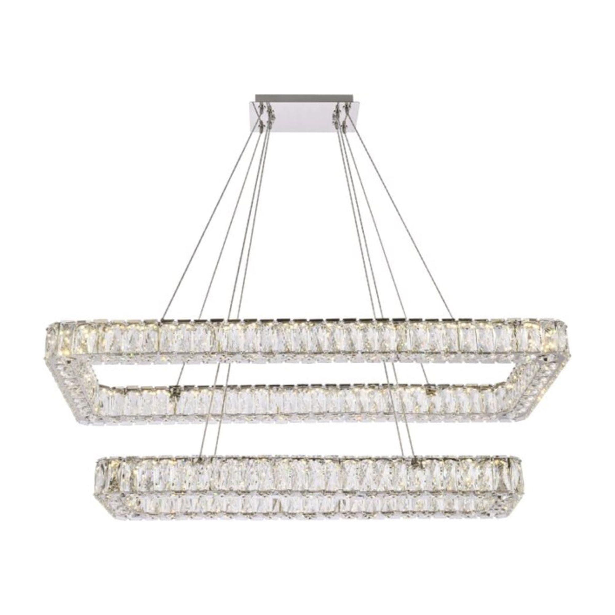 Elegant Lighting Monroe 2 - Light Pendant in  Chrome