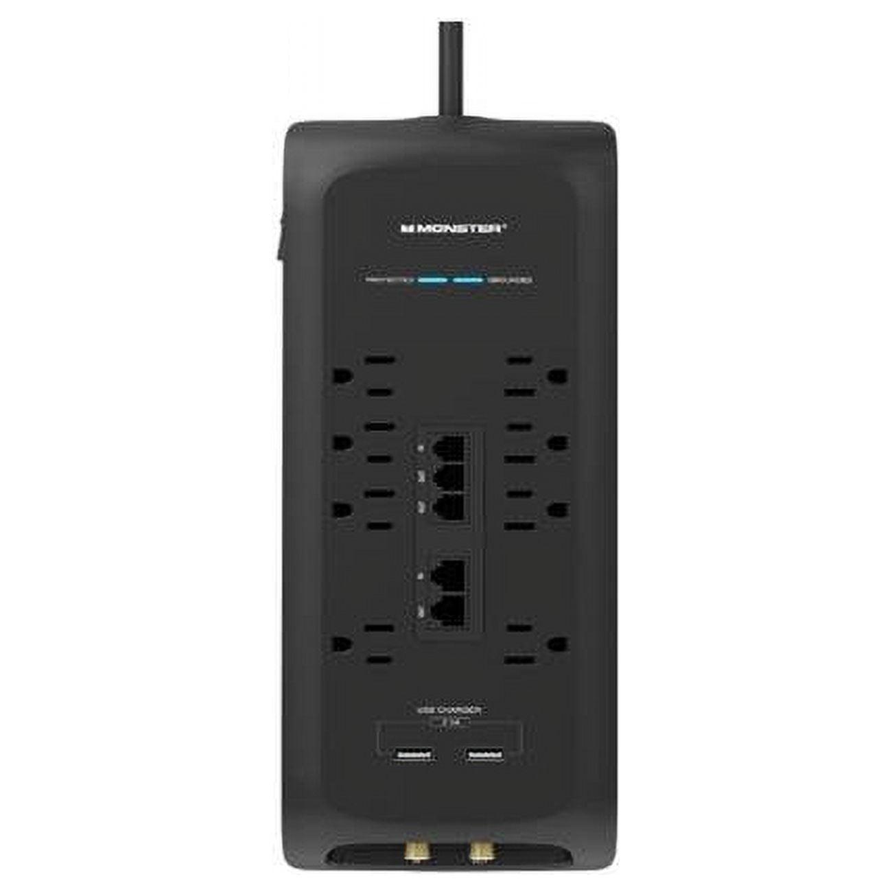 Monster 6 ft. Black 8-Outlet Surge Protector with USB Ports