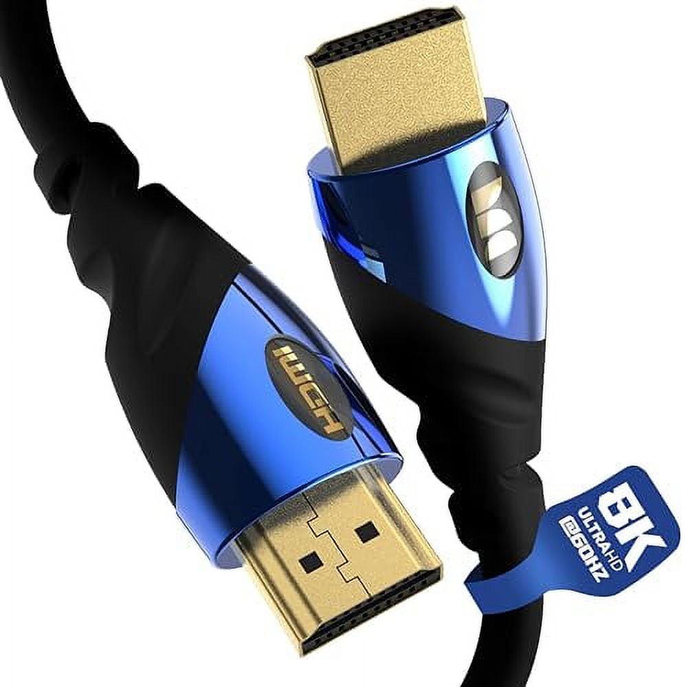 Monster 8K HDMI Cable Ultra High-Speed Cobalt 2.1 Cable - 48Gbps with eARC, 8K at 60Hz for Superior Video and Sound Quality HDMI Cables- 4FT