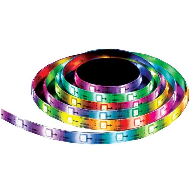 Monster 5m Smart RGB IC LED Light Strip with Flow feature Indoor: USB Powered, Color Changing, 110 Settings, Multicolor