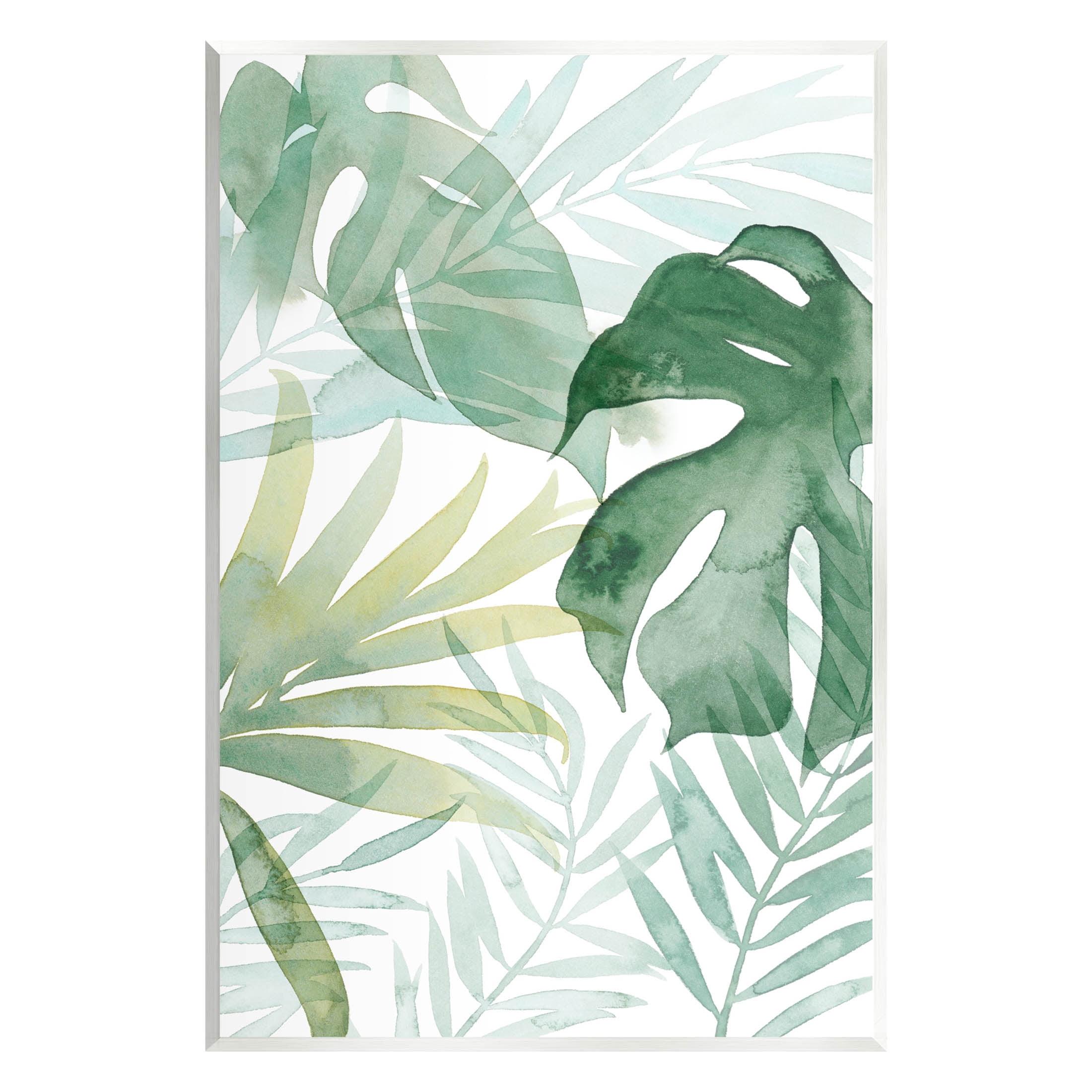Stupell Industries " Monstera Overlapping Leaf Sprigs " by Grace Popp