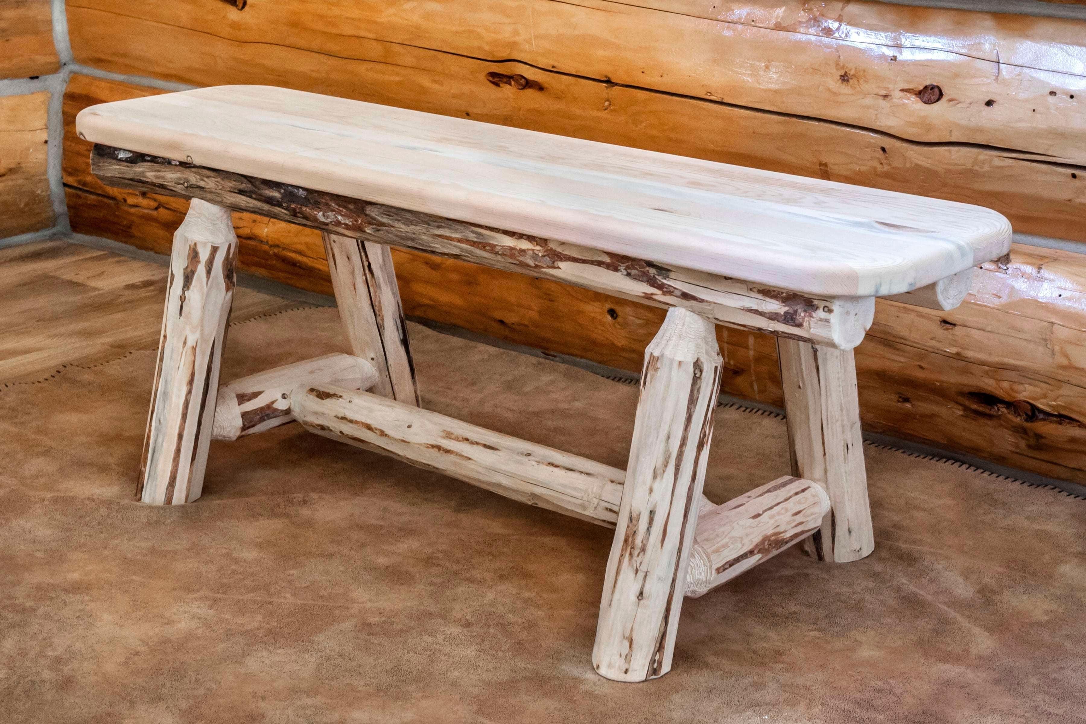 Montana 45-Inch Natural Pine Backless Bench