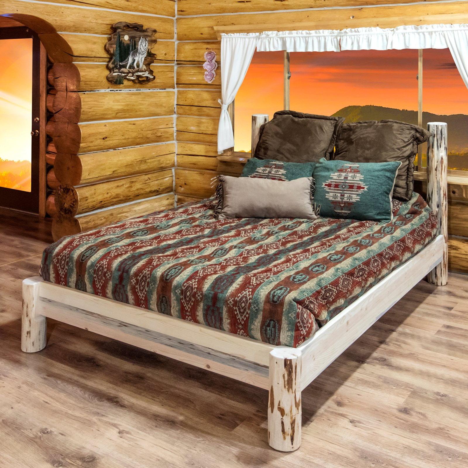 Montana Collection Queen Platform Bed w/ Storage, Ready to Finish