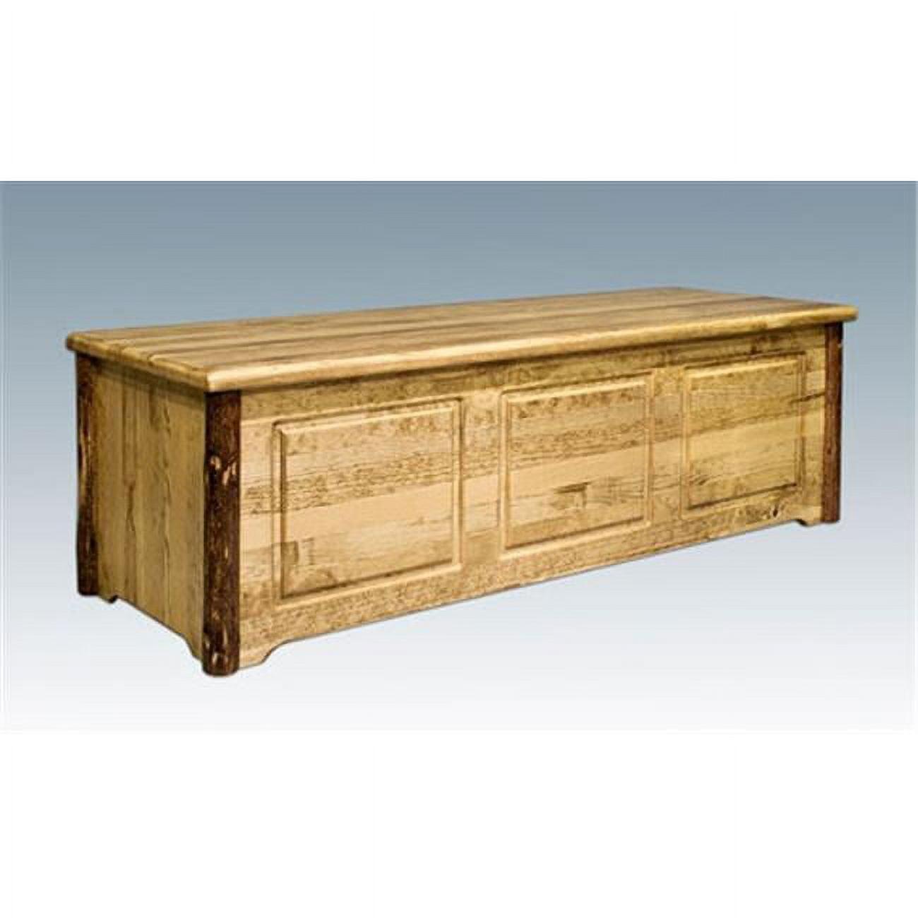 Glacier Country Solid Pine Wood Large Storage Blanket Chest