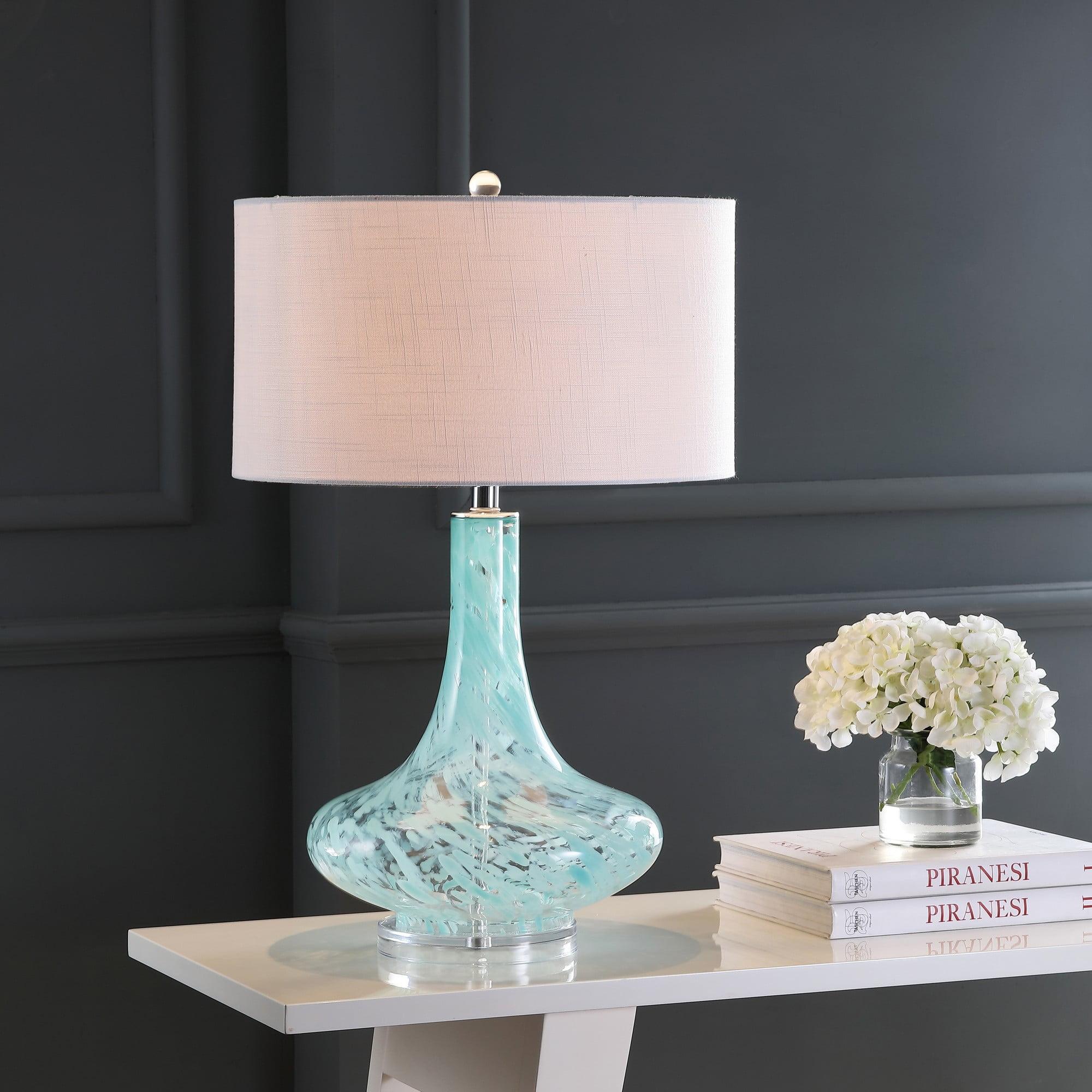 Montreal 29" Ice Blue Glass and Acrylic Table Lamp