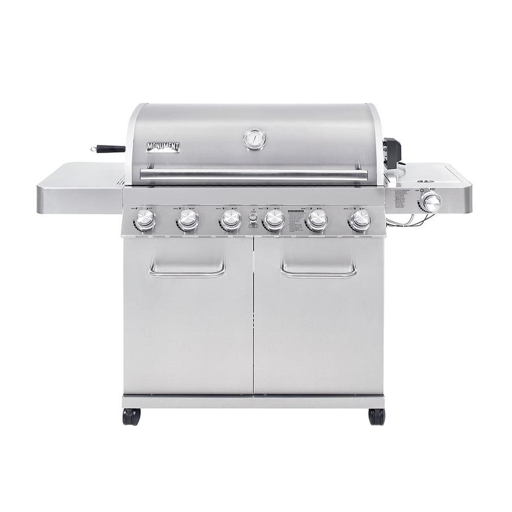 Monument Grill 77352 6-Burner Stainless Propane Gas Grillwith Rotisserie Kit