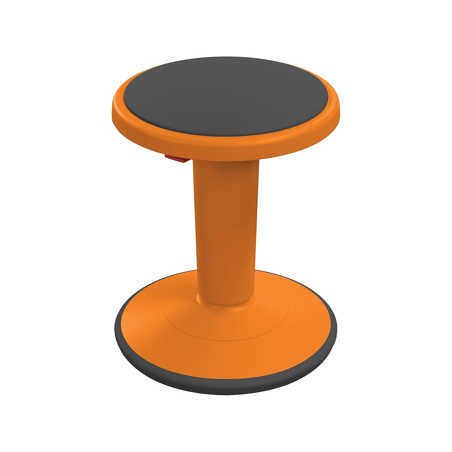 Adjustable Orange Plastic Wobble Action Stool