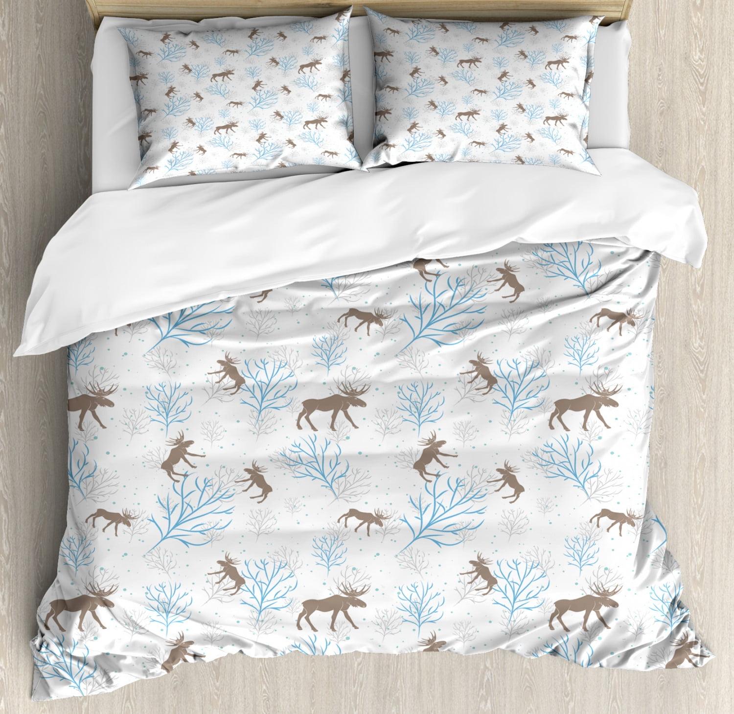 Ambesonne Moose Modern & Contemporary Duvet Cover Set