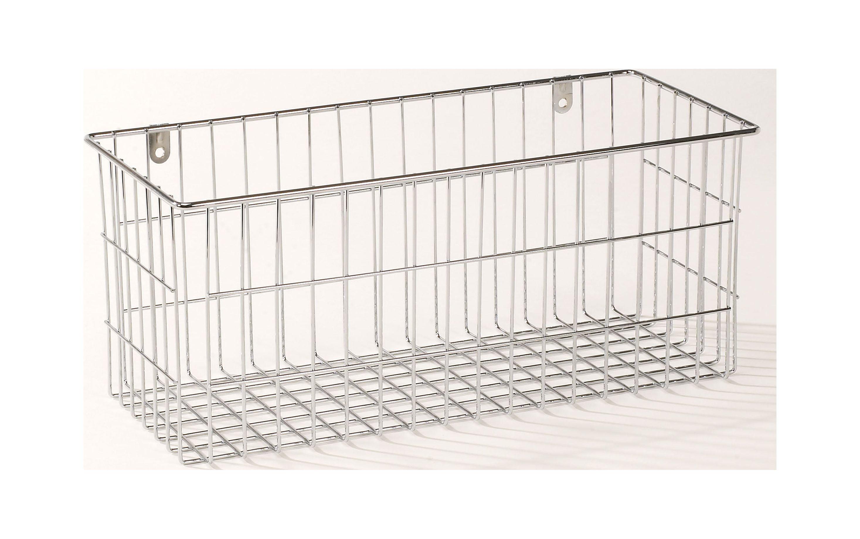 Sleek Modern Chrome Rectangular Kitchen Wire Basket