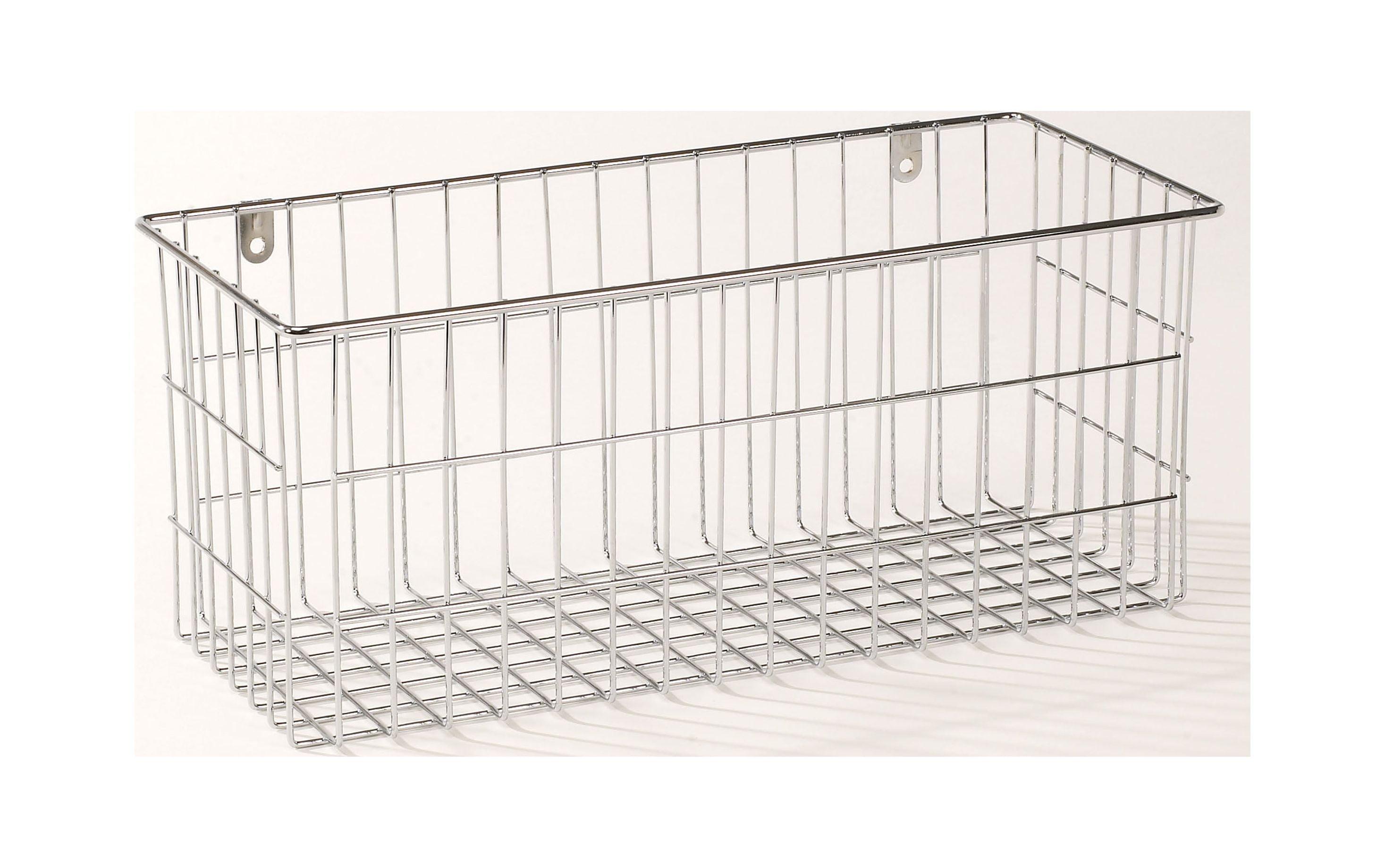 More Inside Large Wire Basket Durable Cabinet Organizer, Silver