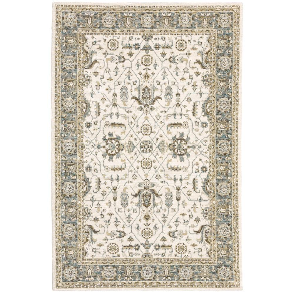 Luxe Andorra Ivory Rectangular Easy-Care Rug 10' x 13'2"