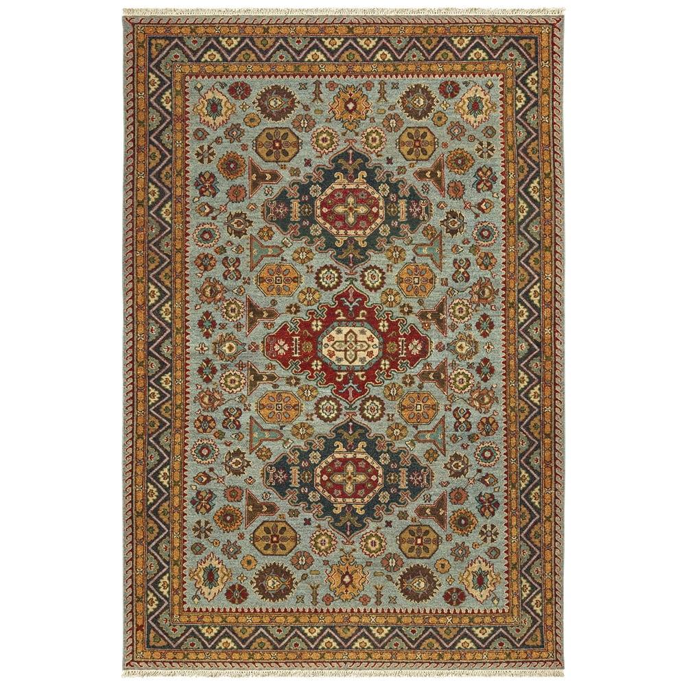 Moretti Nyack Area Rug 12306 Blue Floral Leaves 10' x 14' Rectangle