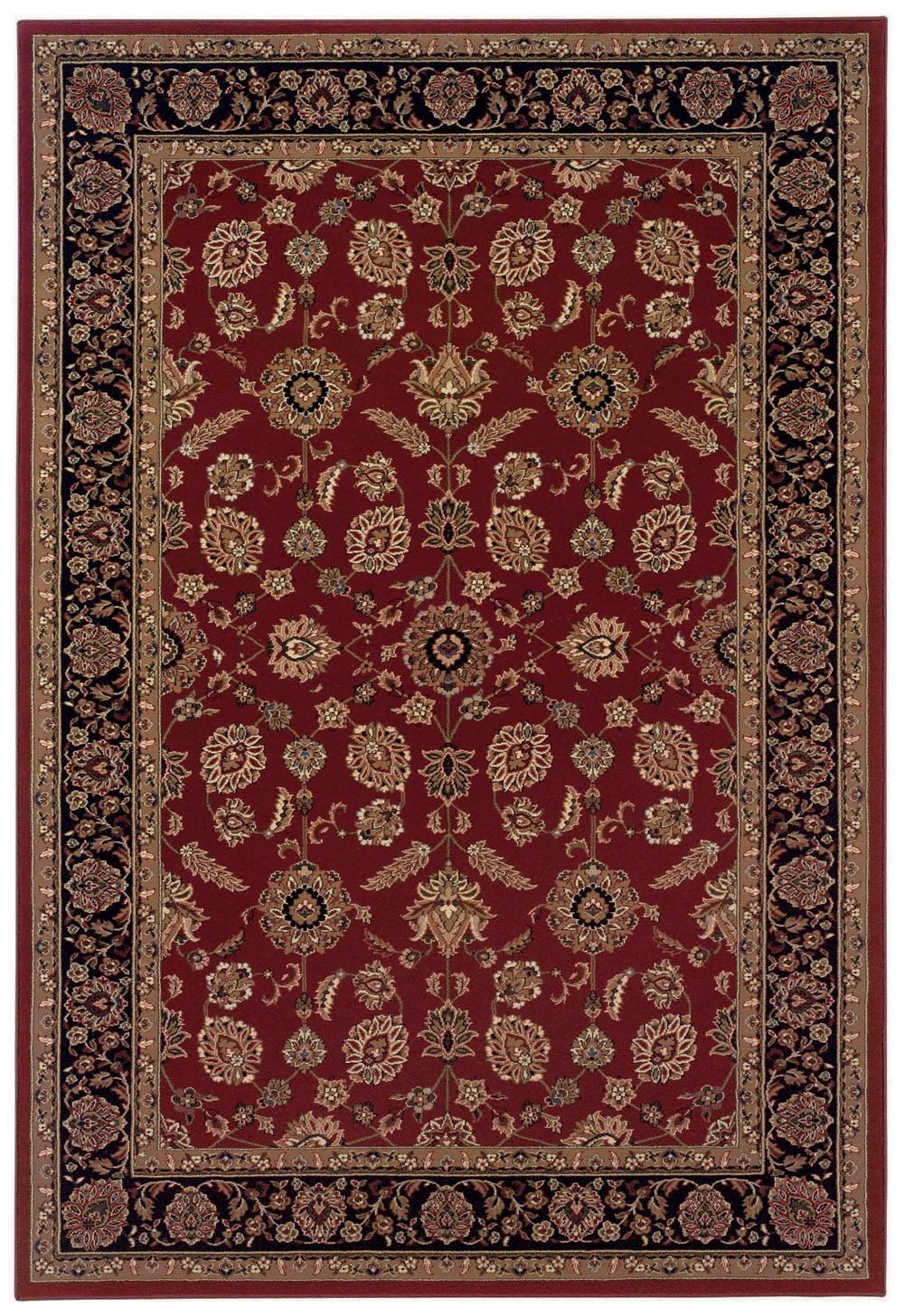 Elegant Red and Beige Oriental Square Area Rug 10' x 12'7"