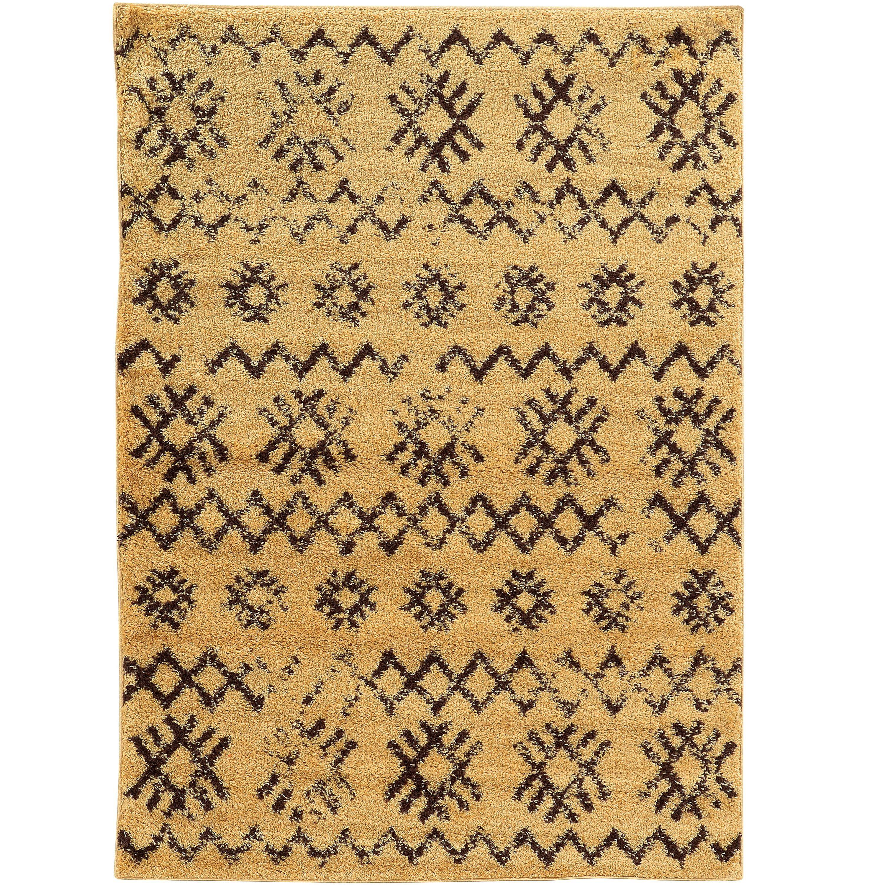 Camel Brown Moroccan-Inspired 5' x 7' Shag Rug