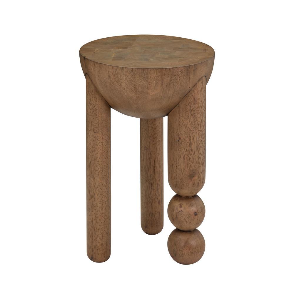 Morse Cognac Wood Accent Table