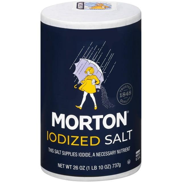 Morton Iodized Kosher Salt 26 oz Pour Spout