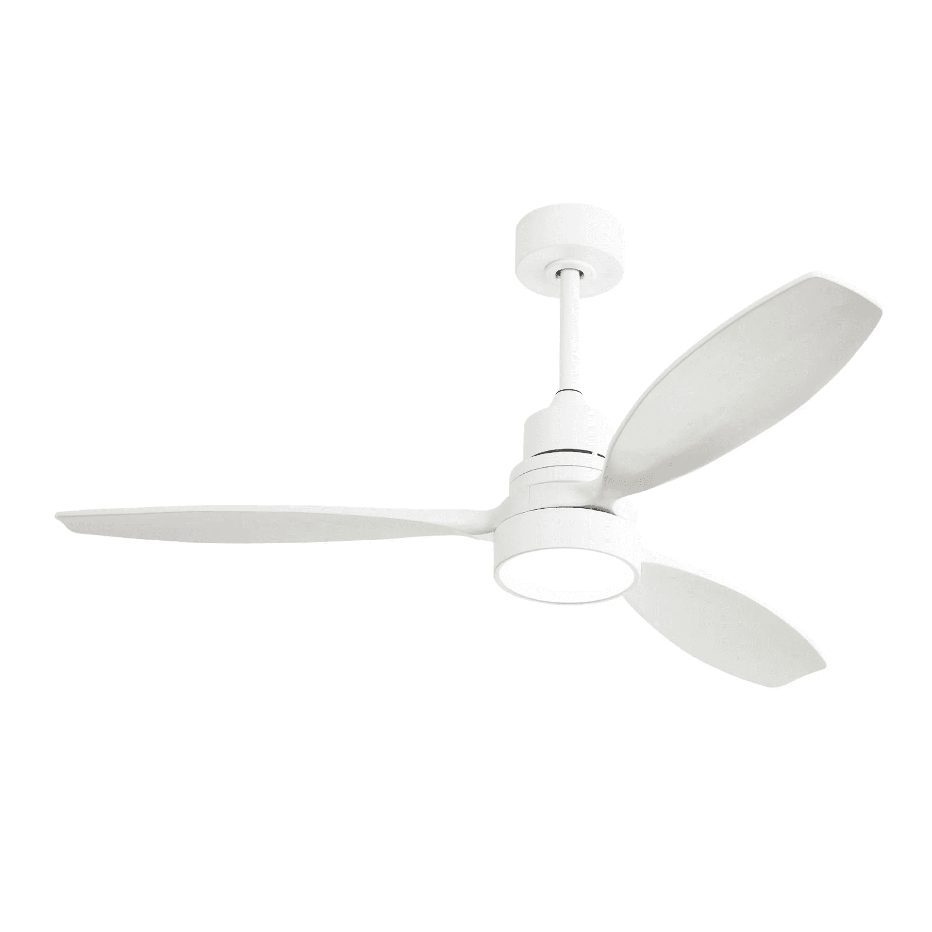 Moserein 52'' Indoor Ceiling Fan with Light and Remote Control,3 Blades,Reverse Airflow,White