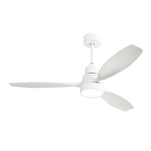 Moserein 52'' Indoor Ceiling Fan with Light and Remote Control,3 Blades,Reverse Airflow,White